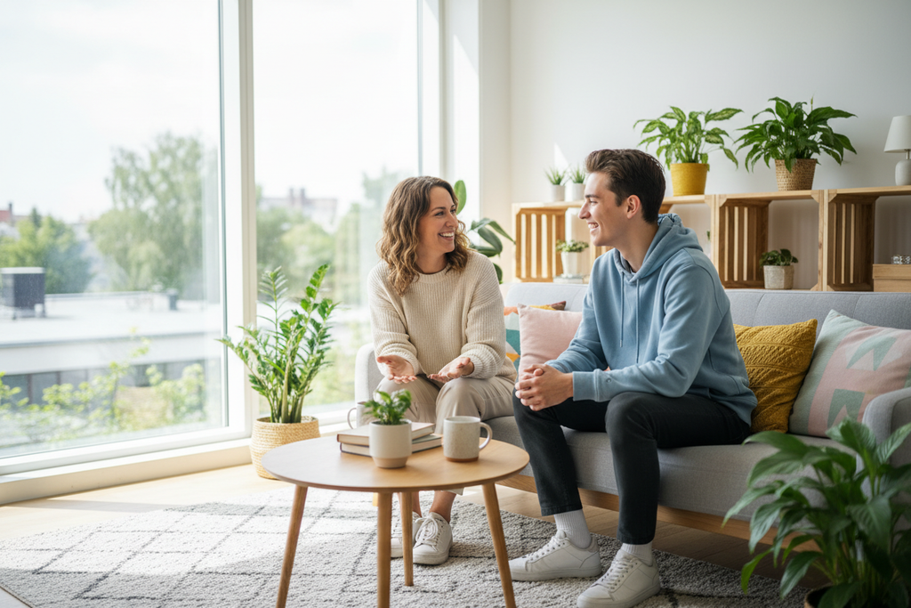 yes aber nciht so ernstes setting, also jüngere menschen auch 